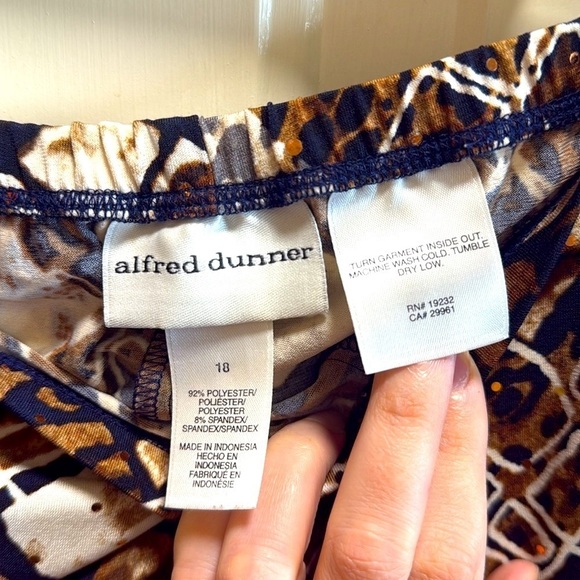 Alfred Dunner plus size Leopard andGeometric Print A line Skirt size 18 - Picture 4 of 6